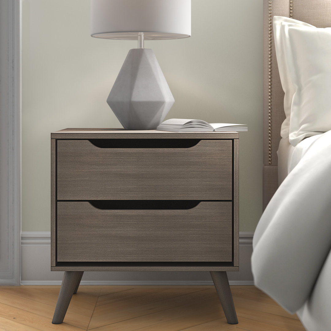 Stalter 2 - Drawer Solid Wood Nightstand